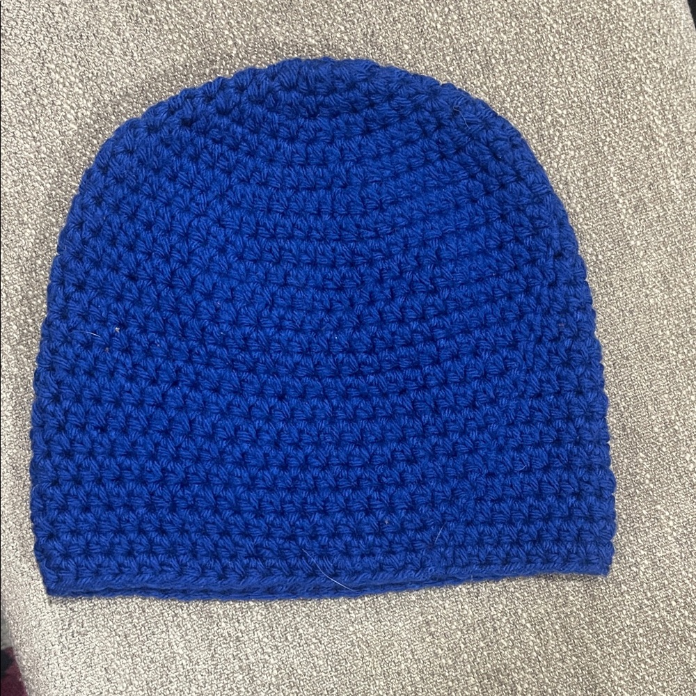 Handmade Blue Crochet Beanie